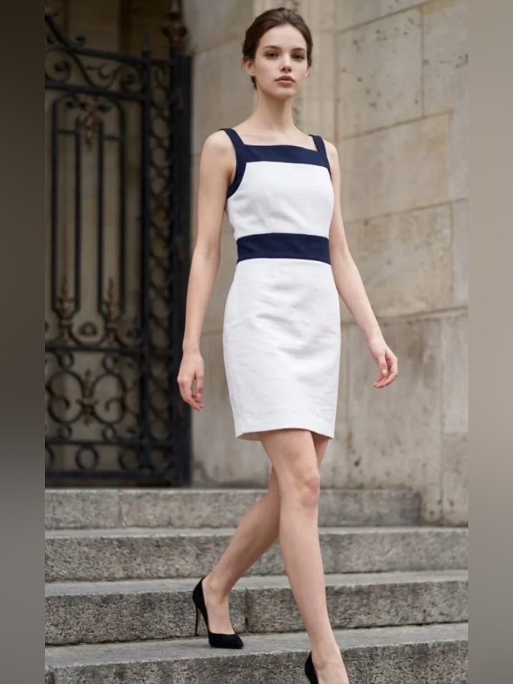 🖤🤍Banana Republic Color Block Ponte Sheath Dress🖤🤍